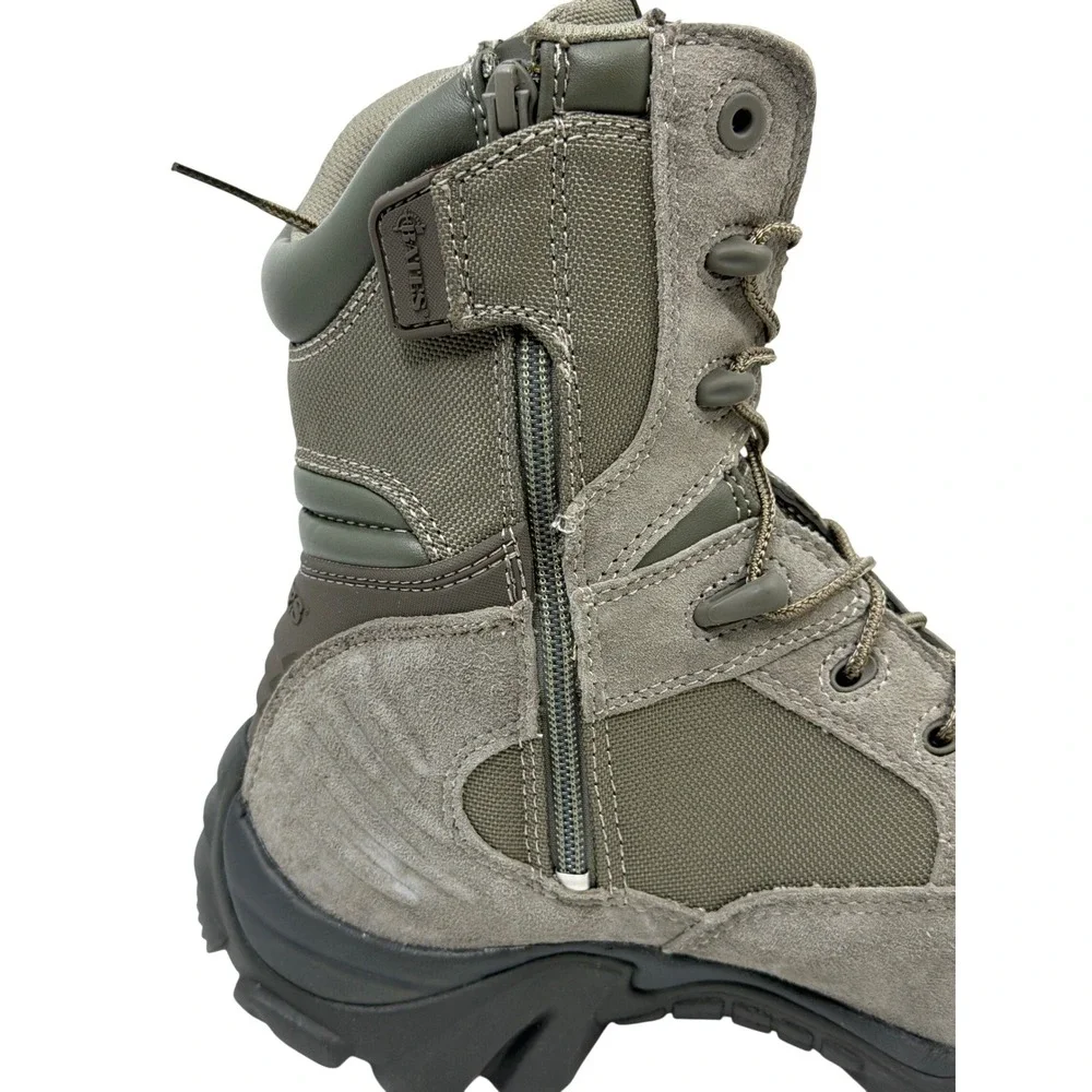 Bates GX-8 Composite Toe Men 9.5 XW Sage Green Side Zip Work Boots NWO'T